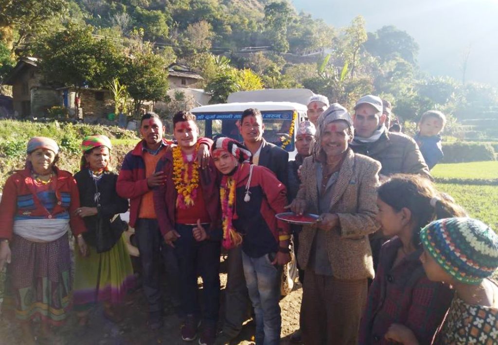 मार्मा गाउँपालिकाको वडा नम्बर १ जुडेमा जीप पुग्यो ।