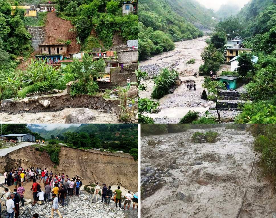 दार्चुला जिल्लाको बाढी पहिरो अपडेट ः सबभन्दा बढी क्षेती नौगाडमा