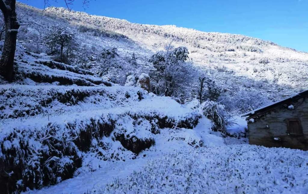 दार्चुला सहित सुदूरपश्चिमका पहाडी जिल्लामा हिमपात, जनजीवन प्रभावित