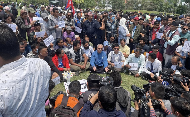 भ्रष्टाचारविरुद्ध काठमाण्डौको नक्साल र माइतीघरमा प्रदर्शन